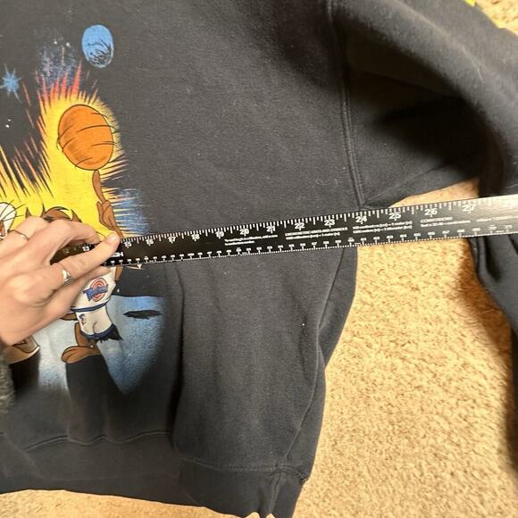 Vtg 90’s SpaceJam Warner Brothers Sweatshirt Men Unisex Women Size L Black‎ - Picture 12 of 16